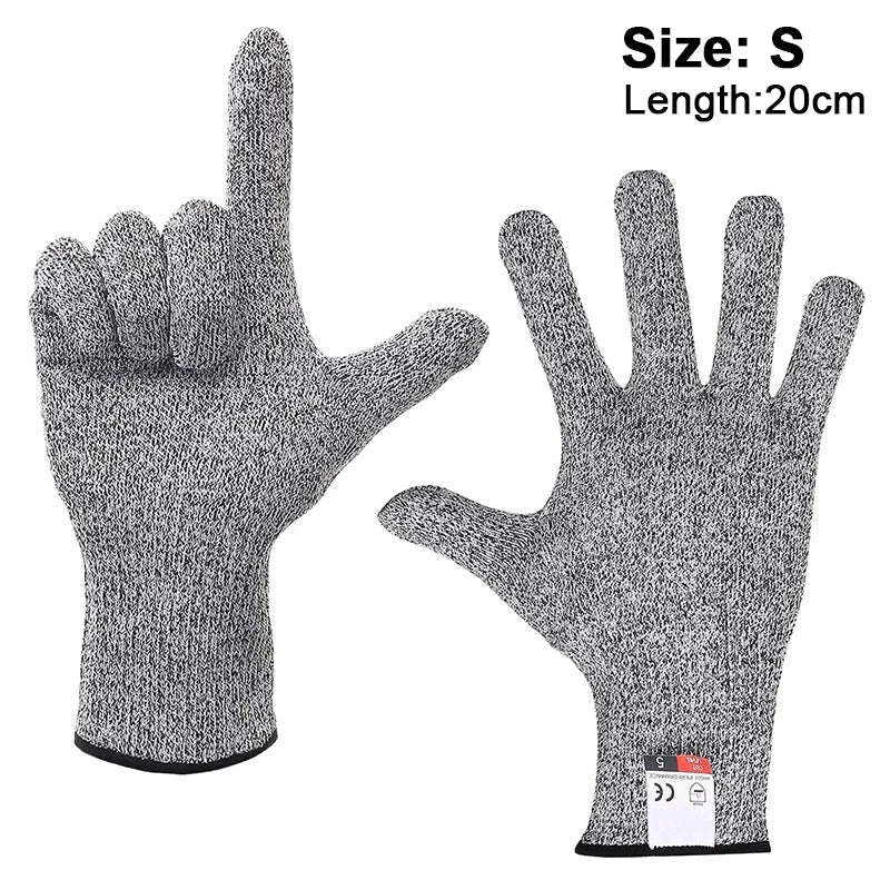 Cut Resistant Gloves HPPE Level 5 Abrasion Resistant Carpentry Kitchen Knife Fish Grabbing Slip Resistant Hand Protection