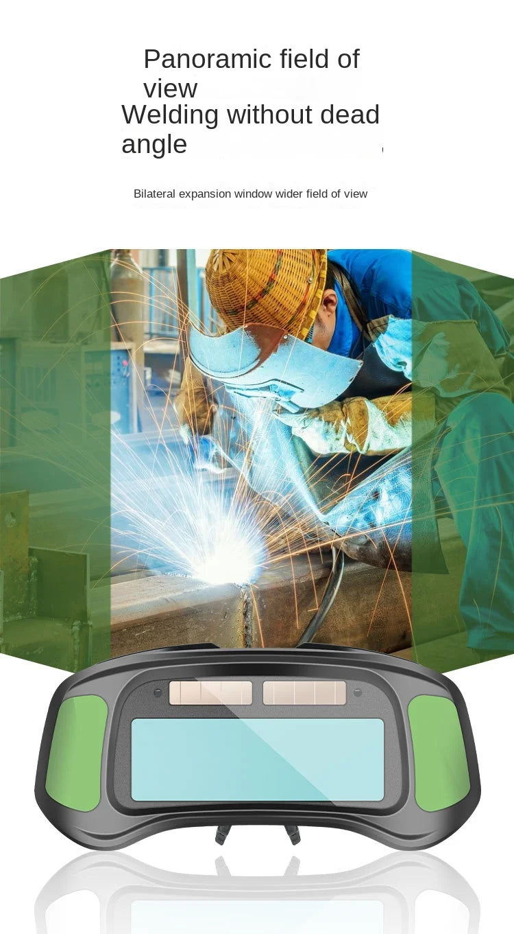 True Color Smart Auto Darkening Welding Goggles with Clear Inner Lenses Solar Welder Eyes Glasses Anti-glare Welder Glasses