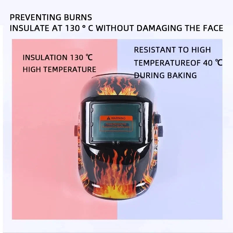 Automatic Dimming Welding Mask Solar Headwear Argon Arc Welding Helmet High Temperature Protection Welder Mask Automatic Color