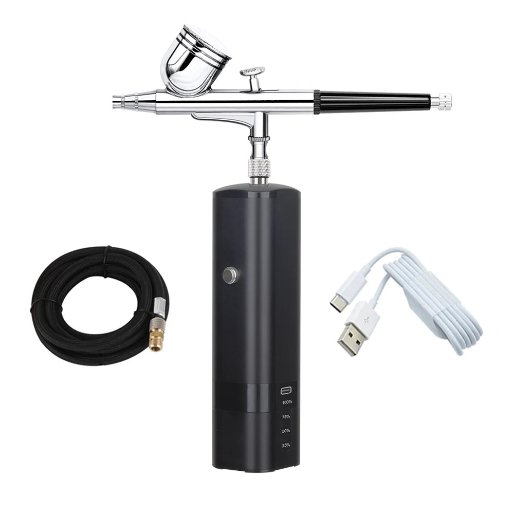 Rechargeable Wireless Cake Decoration Powerful Tools Mini Air Brush Painting Decorating Airbrush Tan Master Compressor Kits