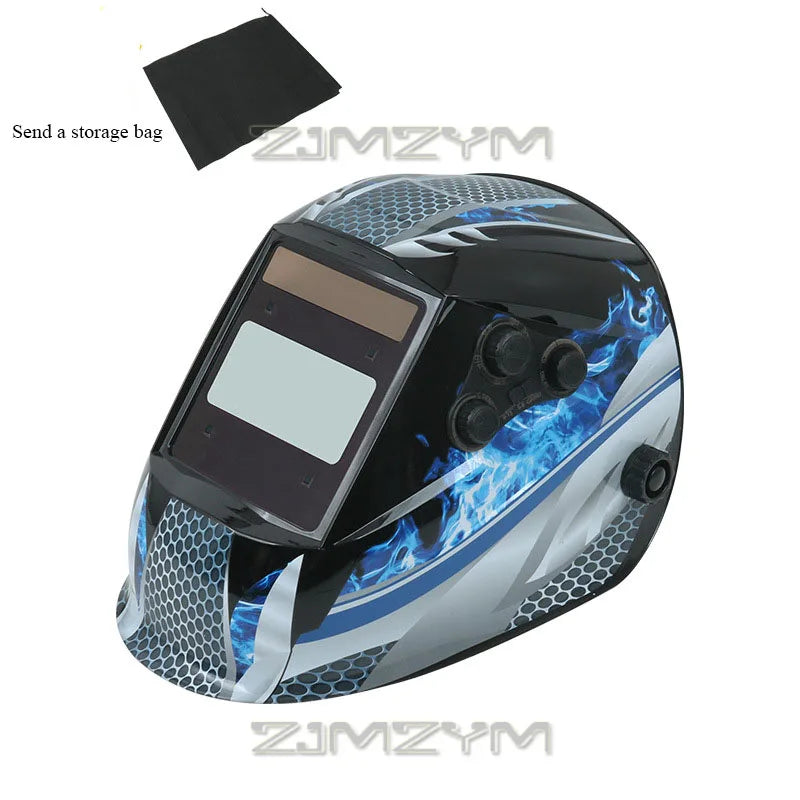 Large View Welder Protect Mask Automatic Dimming Welding Facemask 4 Sensors Solar Cell Powered Grinding Welding Cutting Helmet