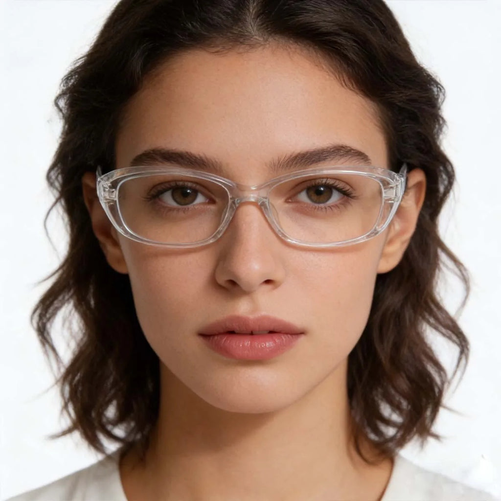 PPE 1 Pack Safety Glasses for Men and Women, Lab Goggles, UV Protection ANSI Z87 Anti-fog Eyewear Clear Wraparound