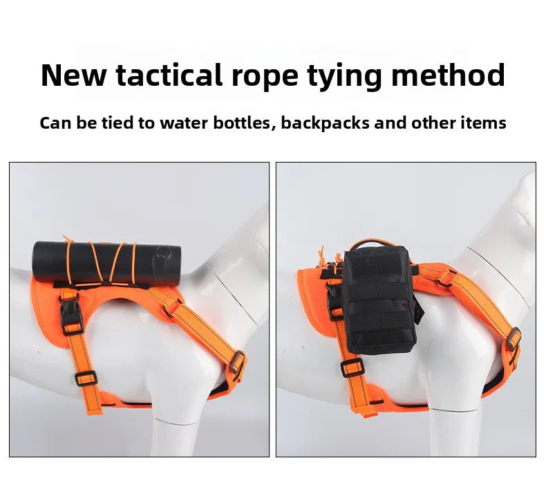 Dog Harnesses Leads Vest Type Pet Harness Large Dog Harness Explosion-proof Reflective Dog Tactical Harness