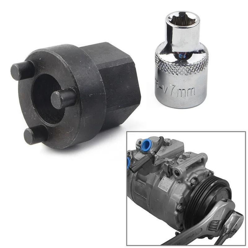 Trending A/C Compressor Clutch Hub Hub Remover Tool 2-Piece Set 5Se12c Remover Accessories