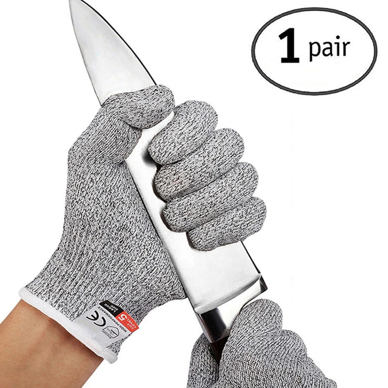 New Anti- Anti-cut Glass Cutting Gloves HPPE Level 5 Safety Anti Cut Gloves High-strength Industry Gardening Multi-Purpose