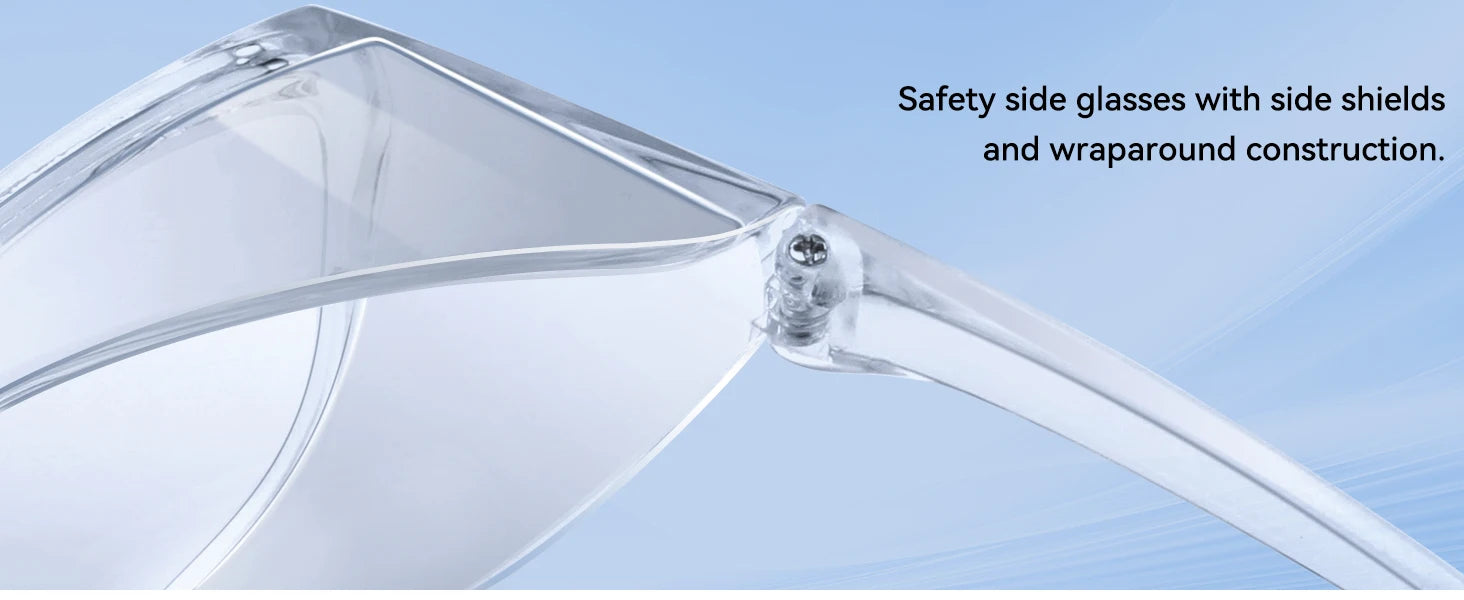 PPE 1 Pack Safety Glasses for Men and Women, Lab Goggles, UV Protection ANSI Z87 Anti-fog Eyewear Clear Wraparound