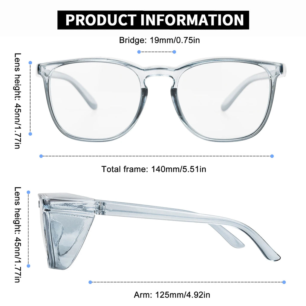 Stylish Safety Glasses Goggles, ANSI Z87+ Anti Fog Safety Goggles Blue Light Blocking Protective Eyewear for Nurses HM9