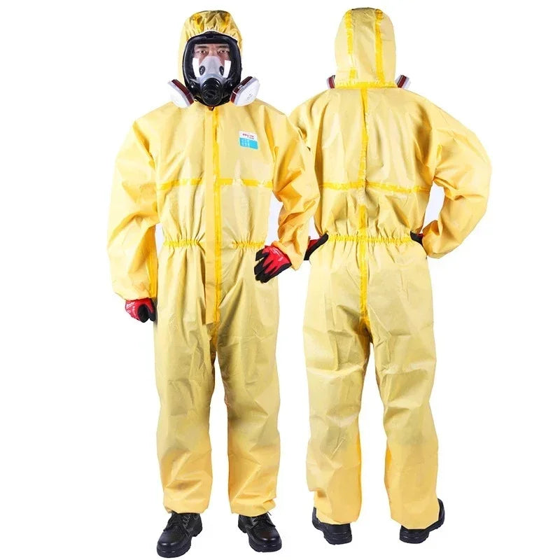 Protective Clothing Hazardous Chemical Liquid Sulfuric Acid And Alkali Resistant Protection One Piece Chemical Work Coverall