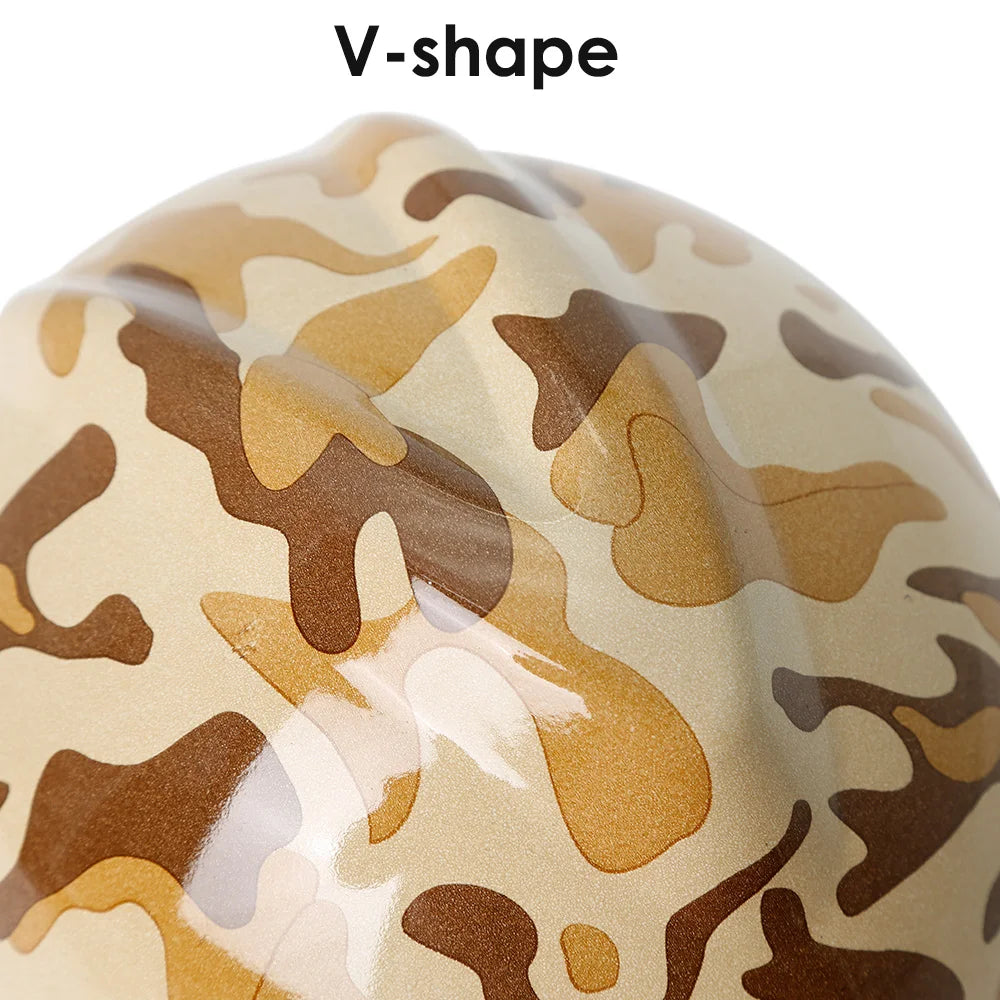 Camouflage Safety Helmet Full Brim Protective Hard Hat Outdoor Construction Sun Shade Hat High Strength Railway Metallurgy Mine