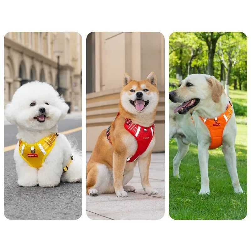 Pet Harnesses Leash Small Medium and Large Dog Vest Type Reflective Explosion-proof Harness
