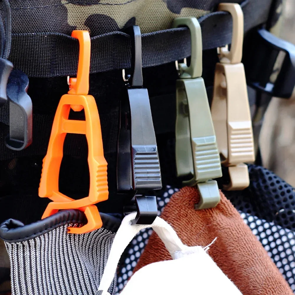 1pc Outdoor Gloves Clip Hanger Multi-purpose Anti-drop Hook Work Gloves Holder Water Bottle Keys Safety Clamp Camping Tools