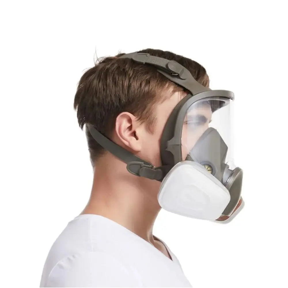 7 In 1 Set Industrial Mask Silicone Mask Large View Full Face Mask Dust Filter Full Facepiece Spray Paint Respirator