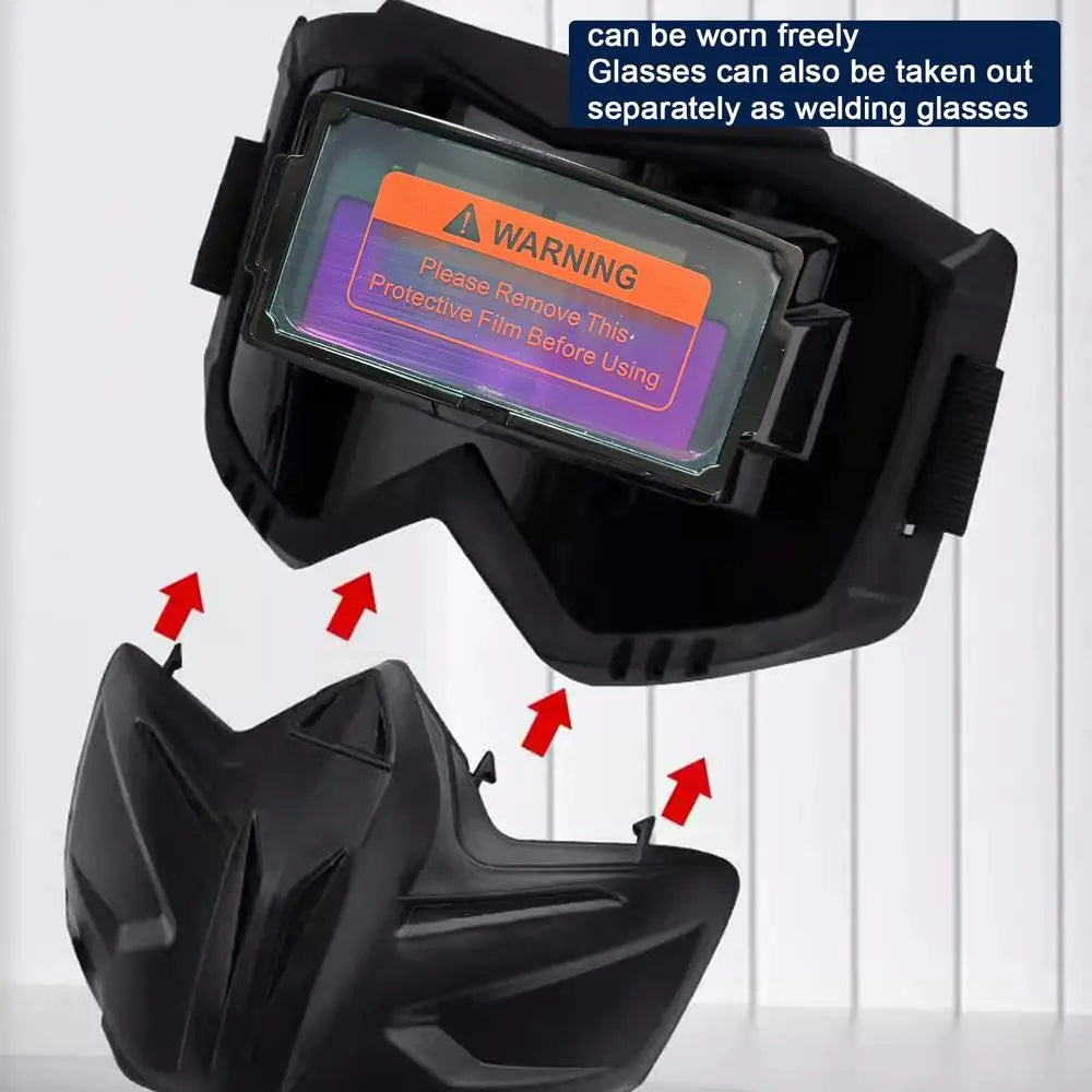 Auto Darkening Welding Mask For Arc Weld Grind Cut Solar Power Welder Mask True Color Lens Large View Welding Helmet