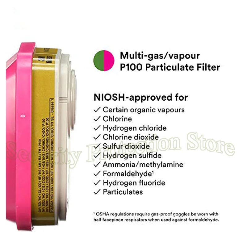 6800 Full Face Respirator Gas Paint Spray Mask with 60926 Cartridge for Painting Car Spray Epoxy Resin Dust Polishing Welding