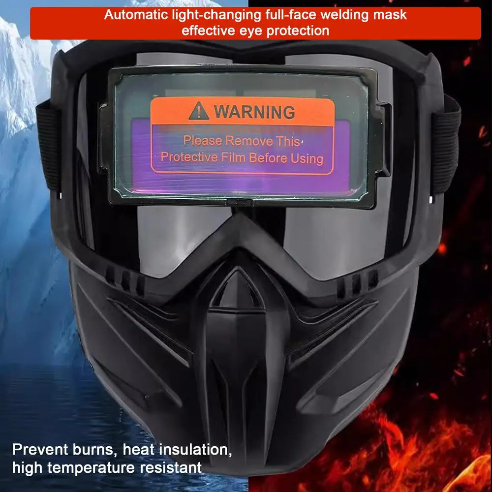 Auto Darkening Welding Mask For Arc Weld Grind Cut Solar Power Welder Mask True Color Lens Large View Welding Helmet