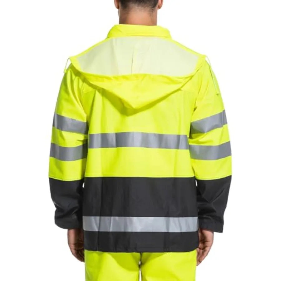 Rain Suit For Men and Women Waterproof Heavy Duty Rain Gear Reflective Jacket for Fishing Outdoor Work Raincoats