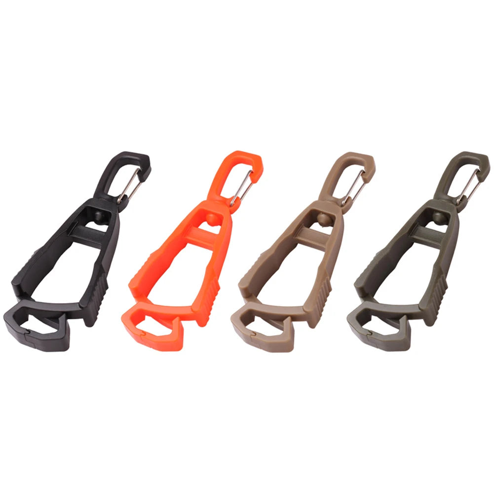 1pc Outdoor Gloves Clip Hanger Multi-purpose Anti-drop Hook Work Gloves Holder Water Bottle Keys Safety Clamp Camping Tools