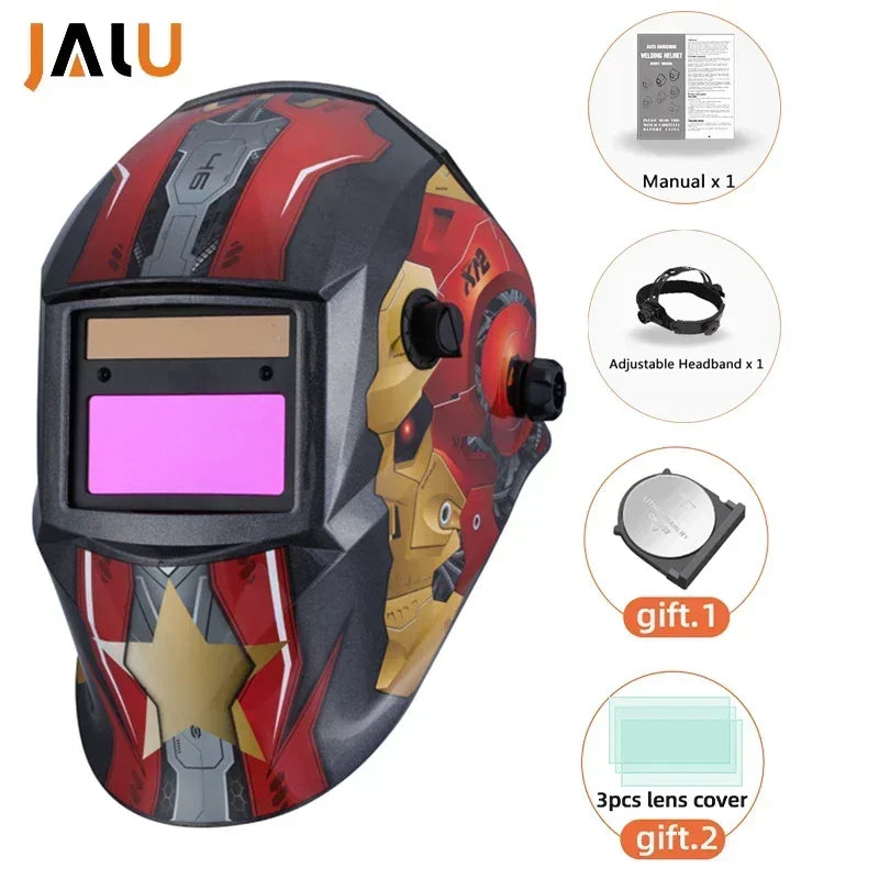 Welding mask Solar Automatic Li battery Electric DIN4/9-13 TIG MIG Welding helmet Auto Darkening Welding Mask