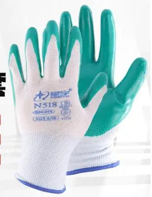 12 Pairs HighQuality Waterproof and Oil Resistant Industrial Work Gloves Gardening Gloves Stab Resistant Labor Protection Gloves