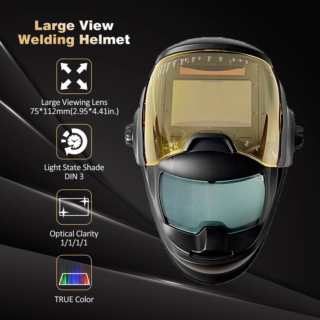 SAFEUP Professional Welding Helmet EN379 1111 for TIG MIG MAG MMA True Color Auto Darkening Welding Hood Flip UP Cap Mask Welder