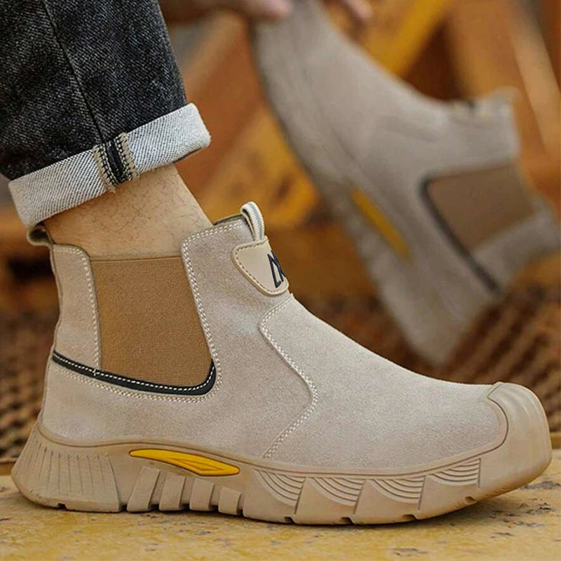 Steel Toe Safety Shoes for Men Women Slip Resistant Work Shoes Sneaker Outdoor Protective Work Shoes Outdoor Security Boots Men