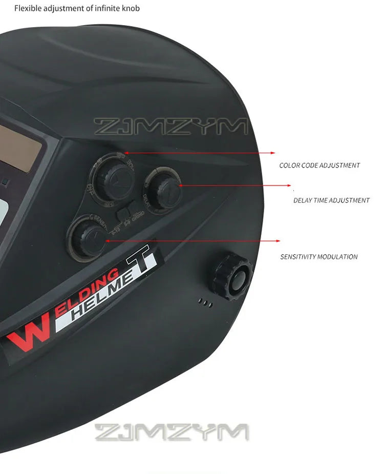 Large View Welder Protect Mask Automatic Dimming Welding Facemask 4 Sensors Solar Cell Powered Grinding Welding Cutting Helmet