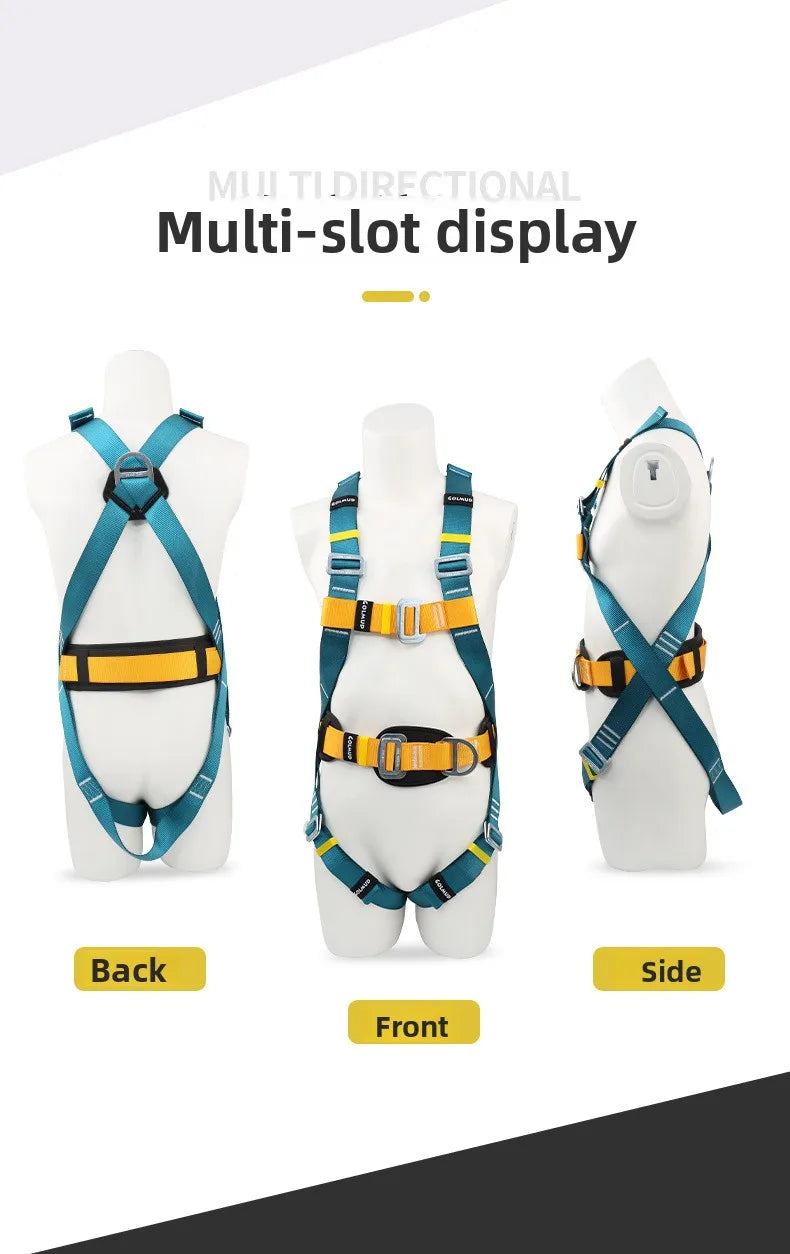 Safety Harness for Work in Height with Safety Rope Belt Carabiner Outdoor Climbing Industrial Full Body Security Protection