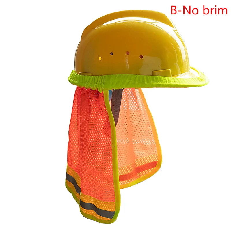 Summer Sun Shade Safety Hard Hat Neck Shield Helmets Reflective Hat Brim Reflective Cap Cover for Construction Workers