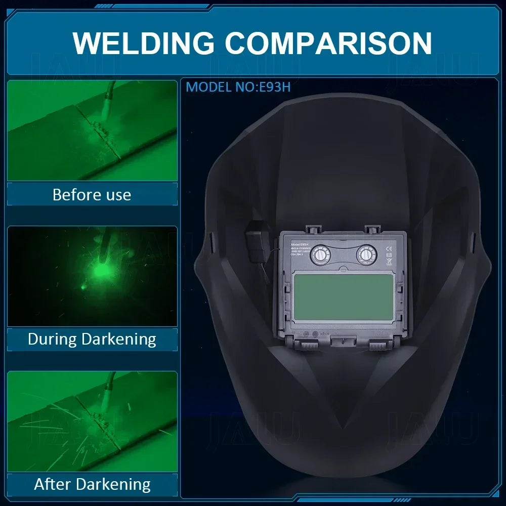 Welding mask Solar Automatic Li battery Electric DIN4/9-13 TIG MIG Welding helmet Auto Darkening Welding Mask