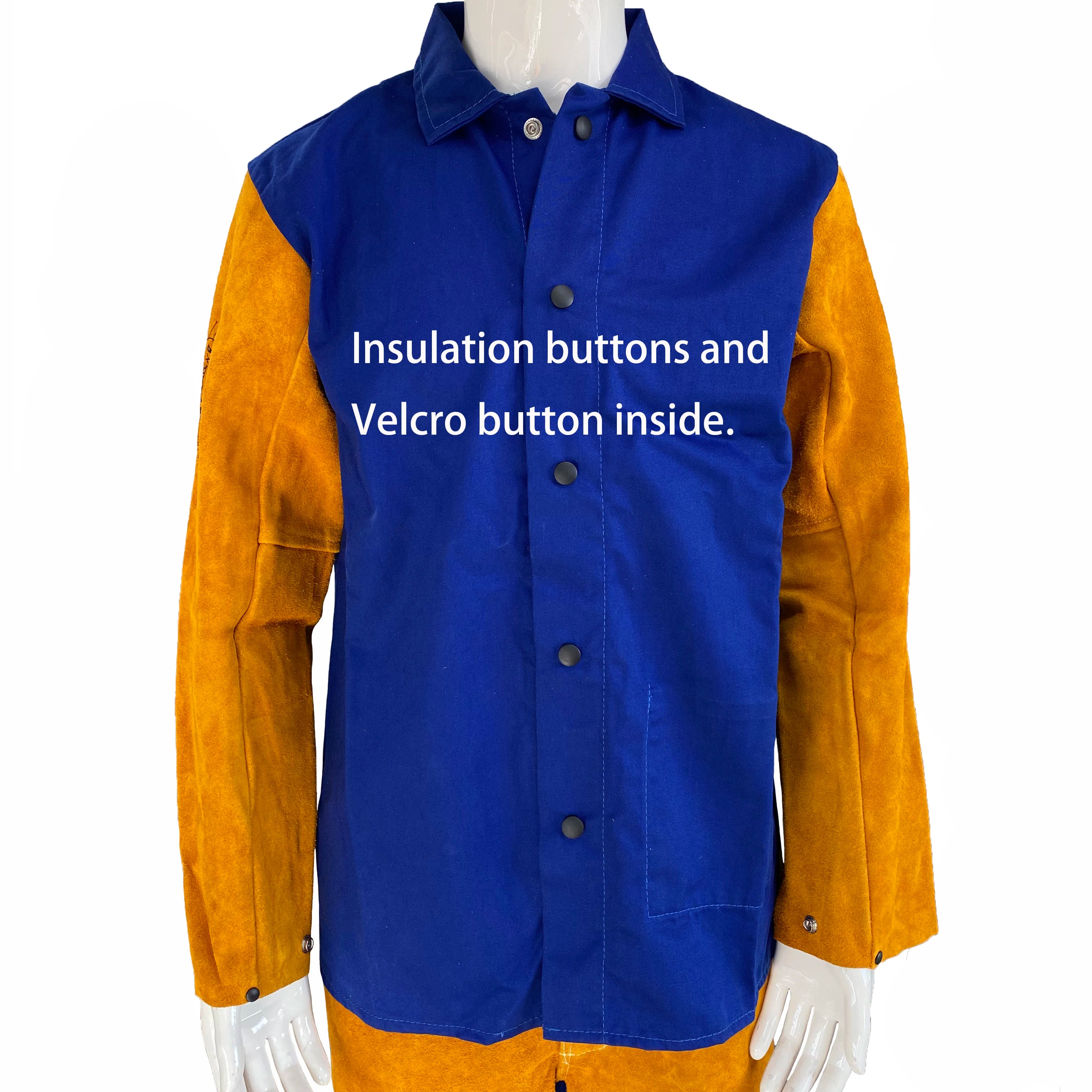 Welding Clothing Fire Proof Welding Trousers Split Cow Leather Welder Jackets FR Cotton Pants Flame Retardant Welding Coverall