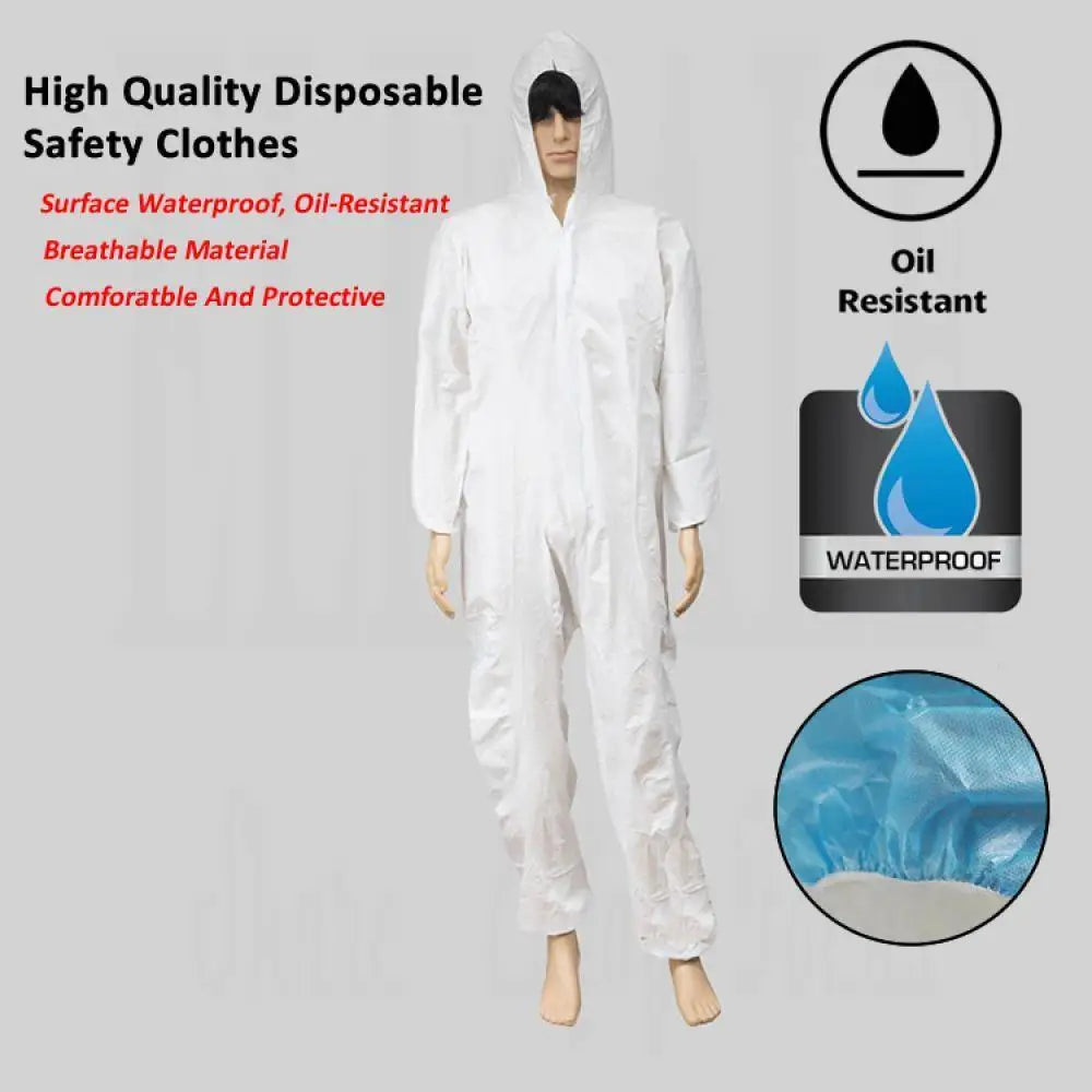 Protective Disposable Dustproof SF Water Oil Resist Work Safety Clothing Anti Dust Spary Painting Decorating Labour Overall Suit