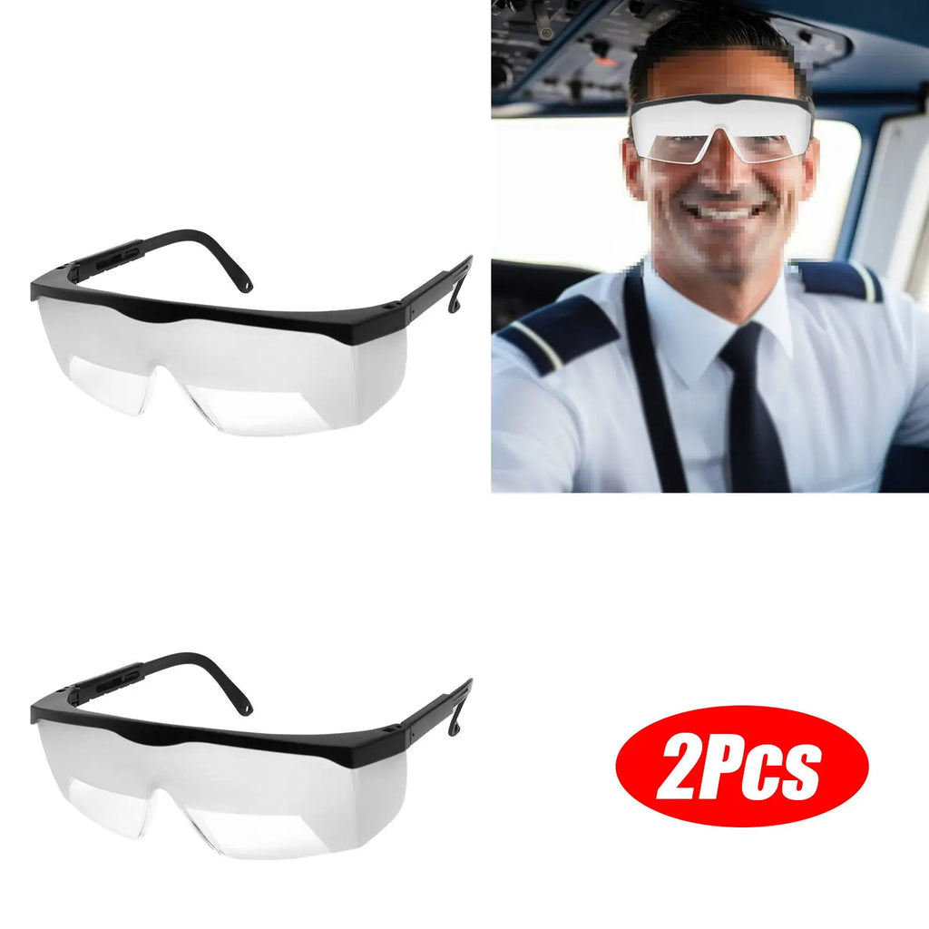Protective Safety Glasses Eye Protection Goggles CE Ansi Z87 Anti Fog Shading Eyewear for Pilot IFR Training Aviation Flight