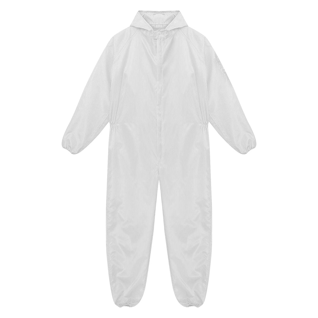 Adult Anti-Static Hooded Coverall Workshop Uniform Long Sleeve Zipper Dust-proof Overalls Jumpsuit for Lab Worker Spray Paint