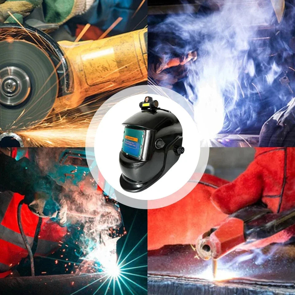 Welding Helmet Solar True Color Auto Darkening Welder Mask Adjustment Large View protective helmet For Arc Weld Grind Cut
