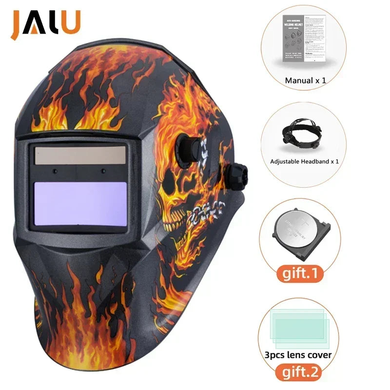 Welding mask Solar Automatic Li battery Electric DIN4/9-13 TIG MIG Welding helmet Auto Darkening Welding Mask