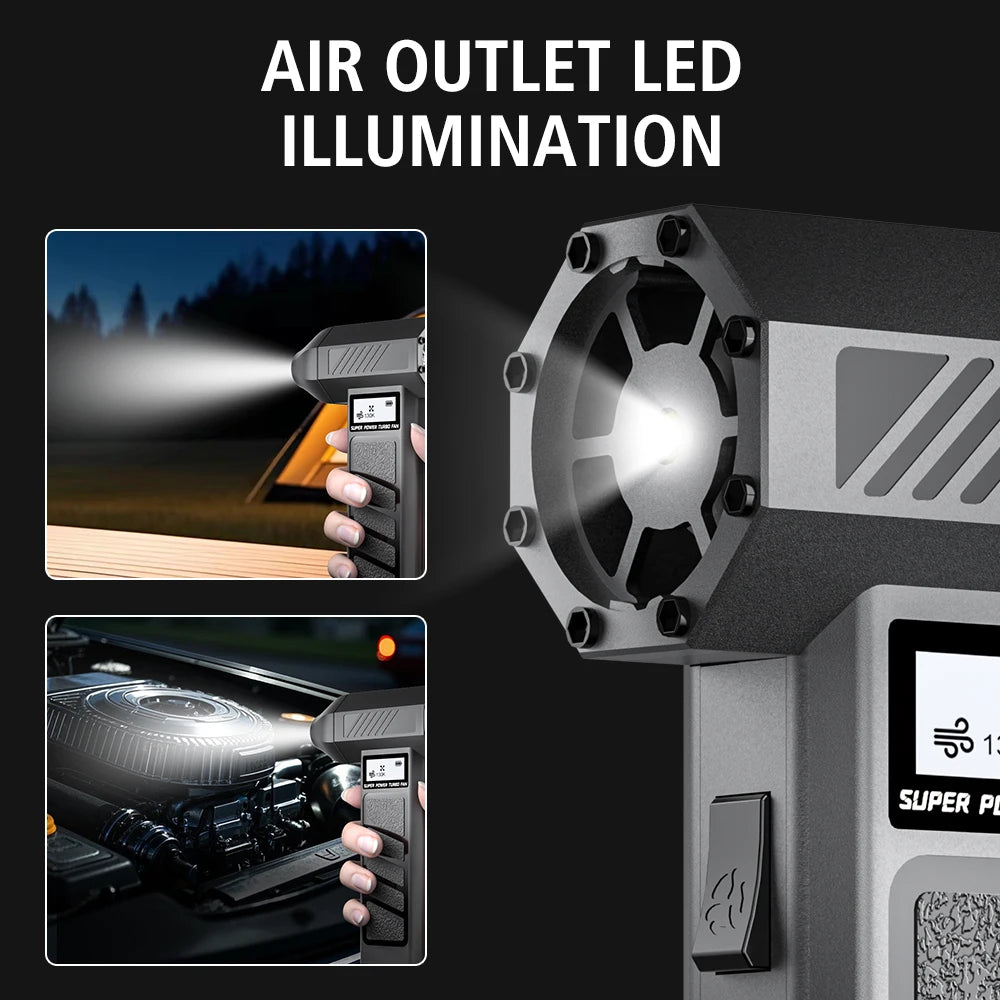 Digital Air Pump With LED Light Wireless Tire Inflator Air Compressor Portable Tire Pressure Gauge LCD Display 150PSI 120W
