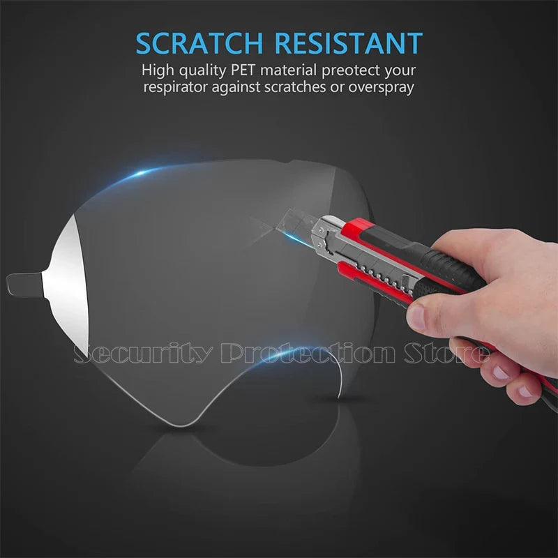 100/50/30/20/10/5Pcs Peel Off Lens Cover Compatible for 3M 6885 6000 6700 6800 6900 Series Respirator Mask Protective Cover