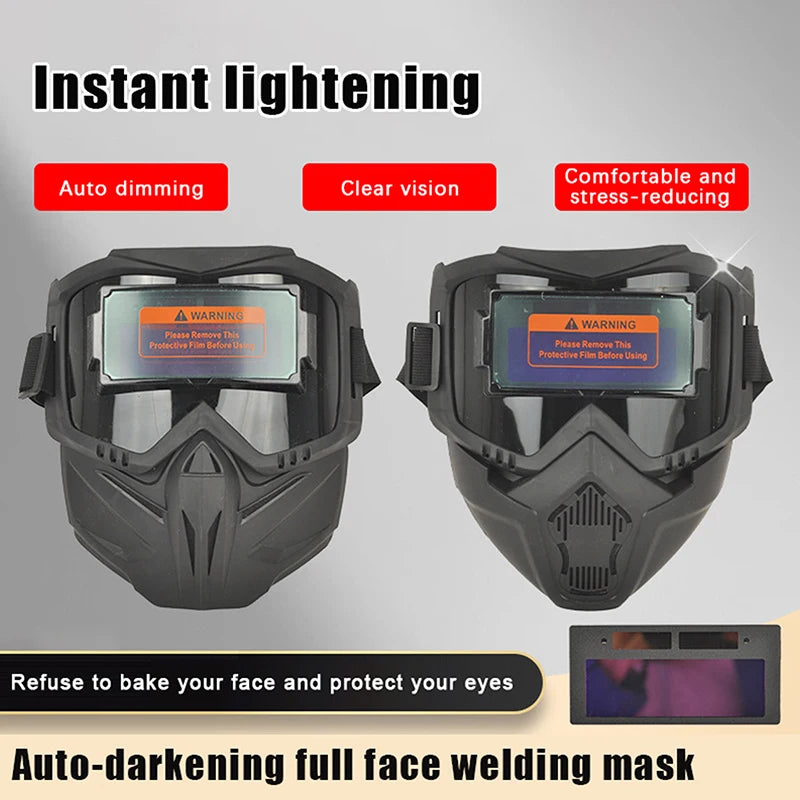Auto Darkening Welding Helmet Welder Protector Helmet Detachable Welding Mask Head-mounted Breathable Welding Protector Helmet