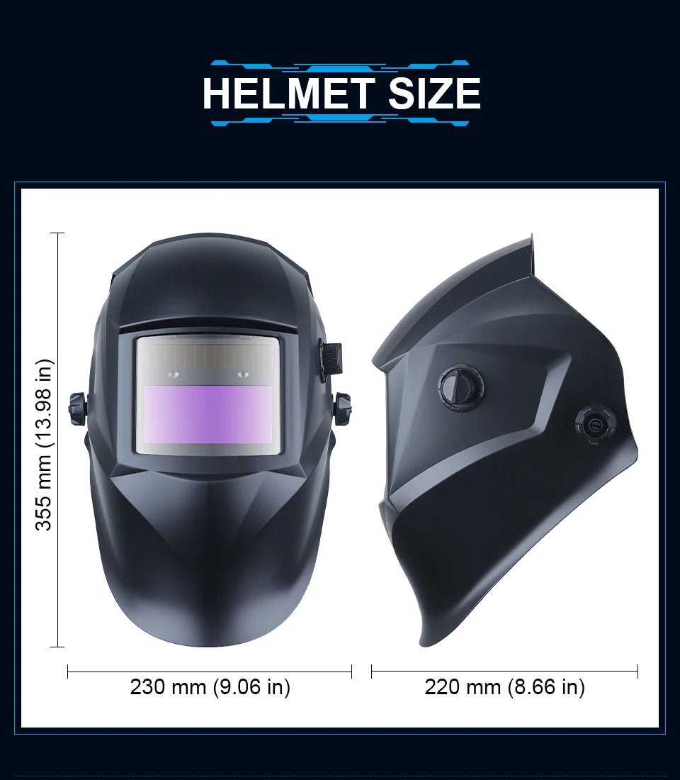 Welding mask Solar Automatic Li battery Electric DIN4/9-13 TIG MIG Welding helmet Auto Darkening Welding Mask
