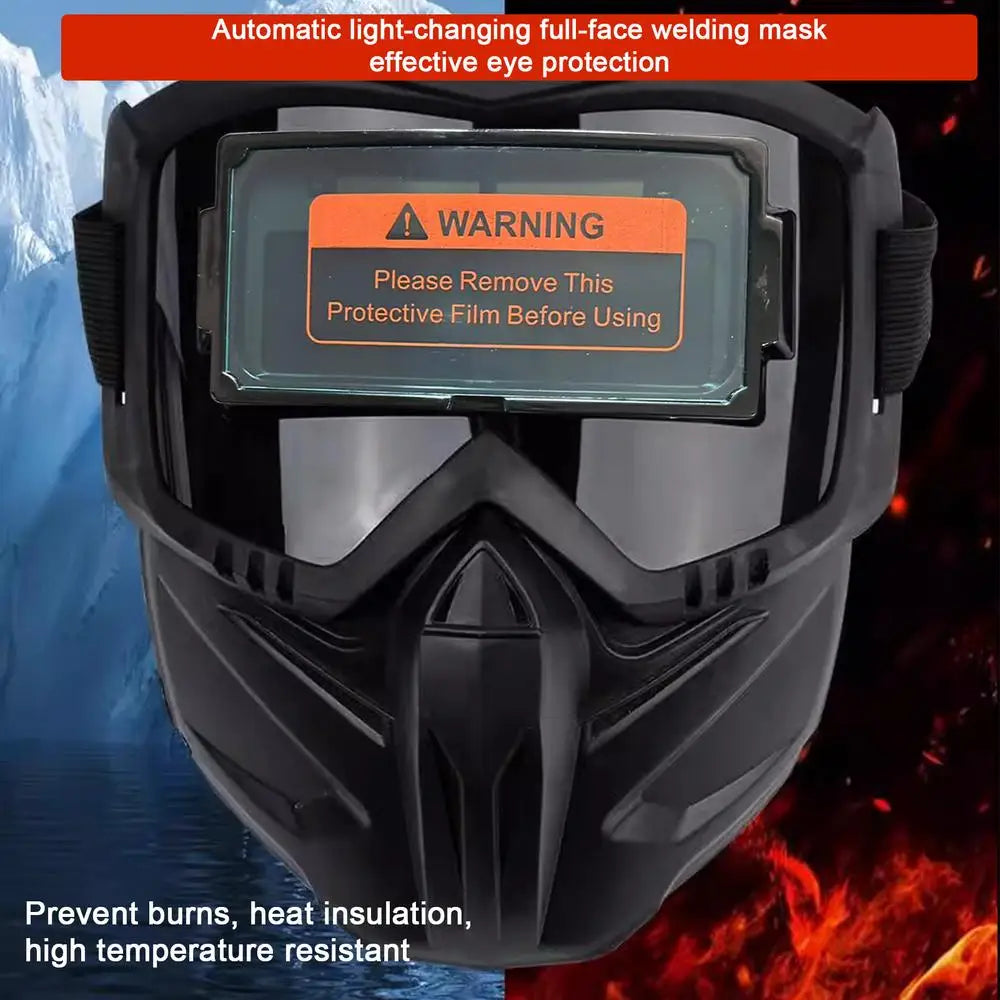 Auto Darkening Welding Mask For Arc Weld Grind Cut Solar Power Welder Mask True Color Lens Large View Welding Helmet