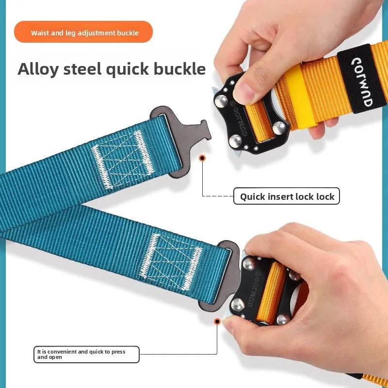 Safety Harness for Work in Height with Safety Rope Belt Carabiner Outdoor Climbing Industrial Full Body Security Protection