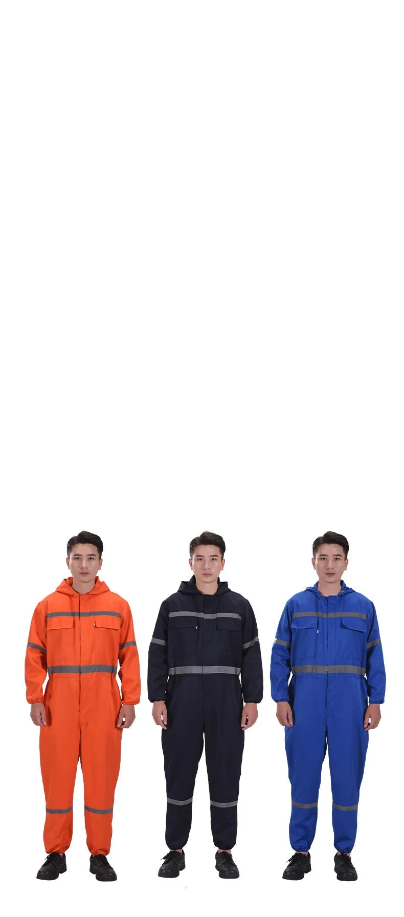 Hi Vis safety working overalls hooded coveralls workshop auto repairman mechanics jumpsuit dust proof working rompers Coal Miner