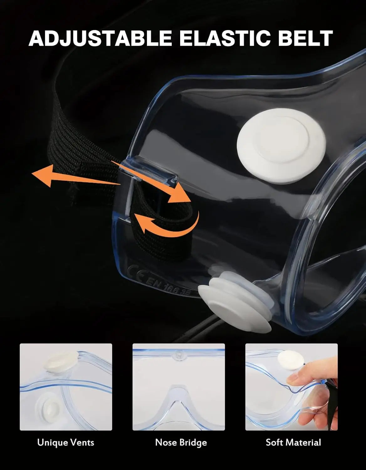 ANSI Z87.1 Safety Goggles, Anti-Fog Protective Lab Glasses, Eye Protection for Work