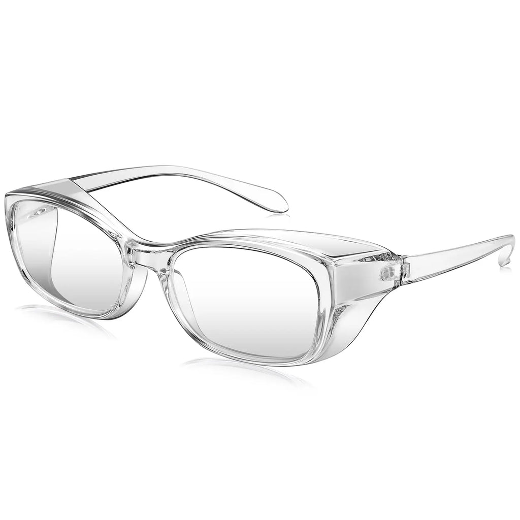 PPE 1 Pack Safety Glasses for Men and Women, Lab Goggles, UV Protection ANSI Z87 Anti-fog Eyewear Clear Wraparound