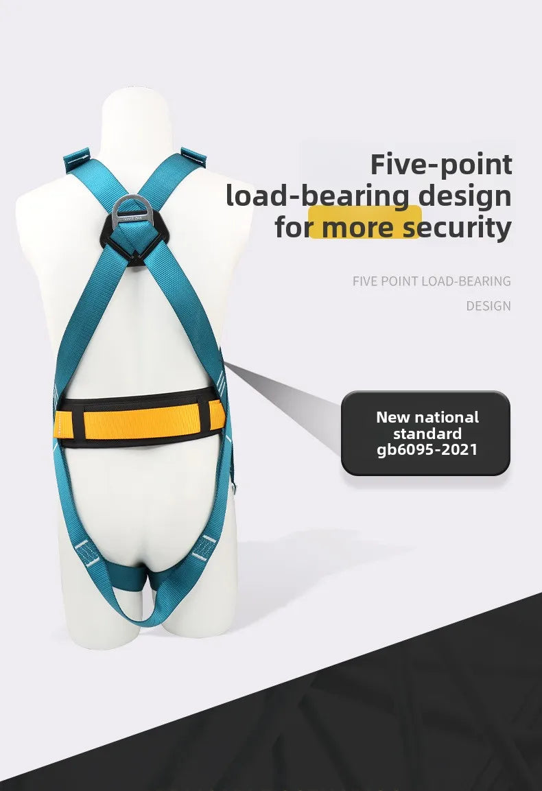 Safety Harness for Work in Height with Safety Rope Belt Carabiner Outdoor Climbing Industrial Full Body Security Protection