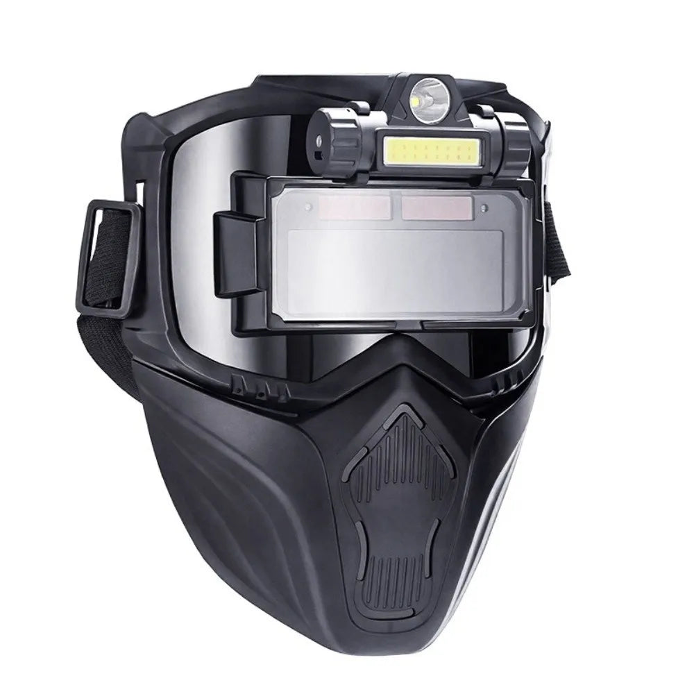 Auto Darkening Auto Darkening Welding Helmet Integrated Type Equipped with Headlights Welding Mask Adjustable Band Split Type