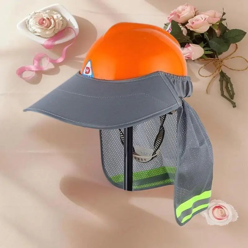 Summer Sun Shade Safety Hard Hat Neck Shield Helmets Reflective Hat Brim Reflective Cap Cover For Construction Workers