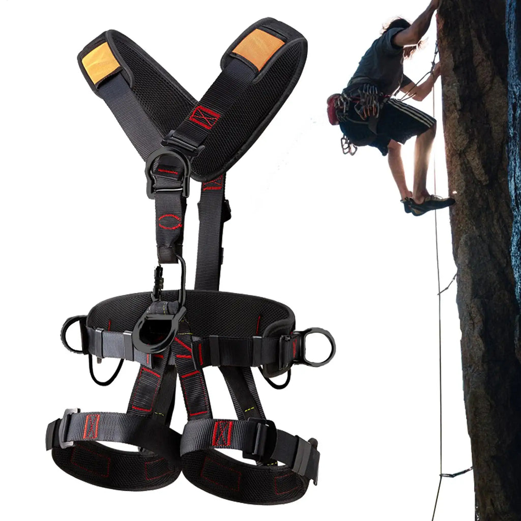 Climbing Harness Adjustable Fall Protection Harness Detachable Fall Harness For Men Tree Climbing Gear Safety Hunting