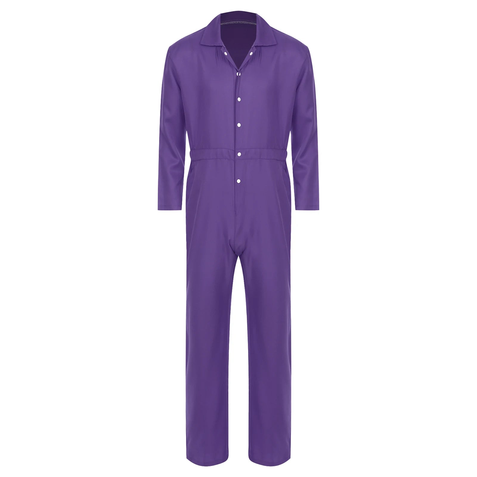 Mens Wear Button-up Work Coveralls Jumpsuit Resistant Overalls Costume Turn-down Collar Bodysuit Long Sleeve Workshops Uniforms