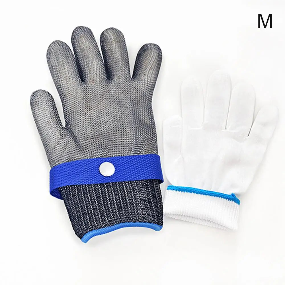 Anti-cut Gloves Safety Cut Proof Stab Resistant Stainless Steel Wire Metal Mesh Butcher Hand Protect Meat Cut-Resistant Gloves